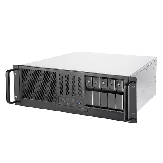 Silverstone RM41-H08 4U form factor 5 x 3.5” Hot-swappable and 3 x 5.25" server chassis