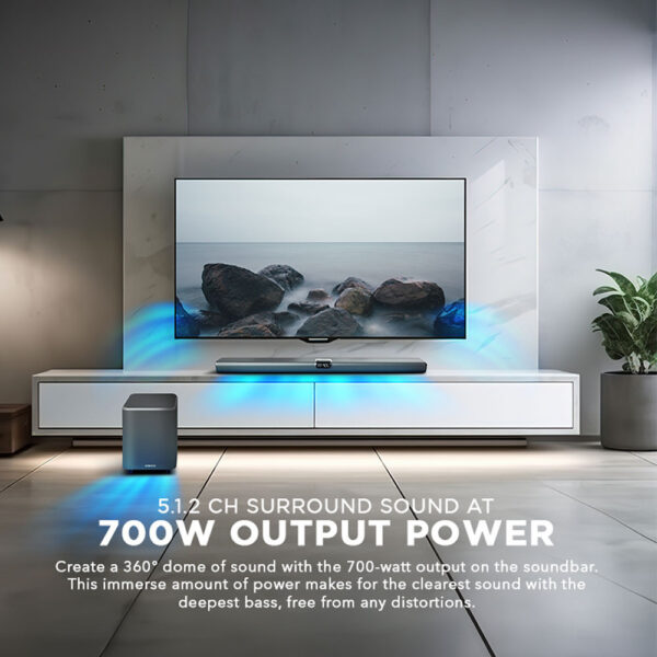 SonicGear StudioBar 3000 Dolby Atmos 5.1.2 Channel Soundbar with Wireless Subwoofer 2 UHF Microphone