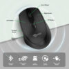 Dmes DMS1-M7 Wireless Mouse Bluetooth 5.3 Dual Mode 2.4GHz 2400 DPI Type C Rechargeable 6 Button for M*c Windows