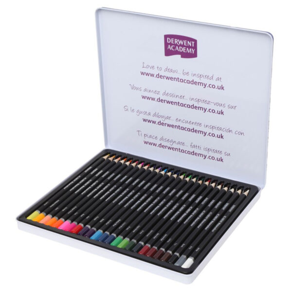 Derwent Academy Watercolor Pencils 24 Tin - 2301942A