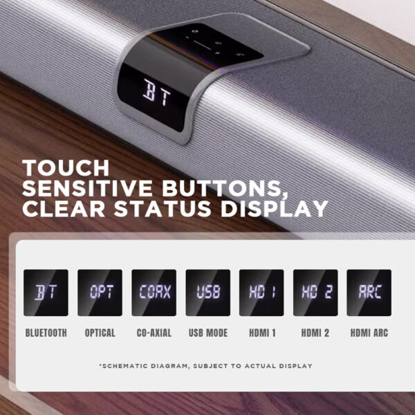 SonicGear StudioBar 3000 Dolby Atmos 5.1.2 Channel Soundbar with Wireless Subwoofer 2 UHF Microphone
