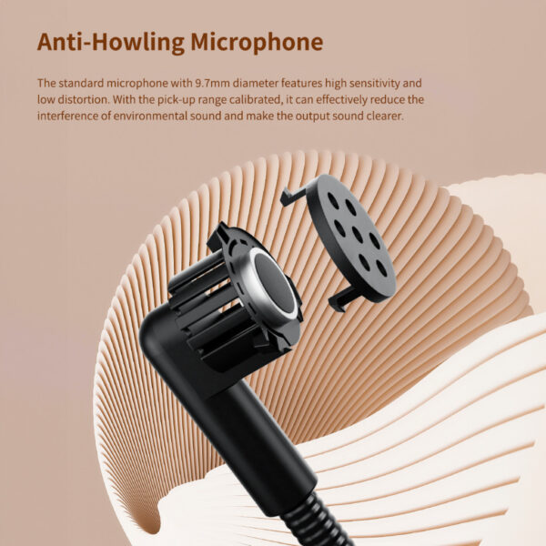 Edifier MF3 Portable Voice Amplifier | Anti-Howling Microphone Black White