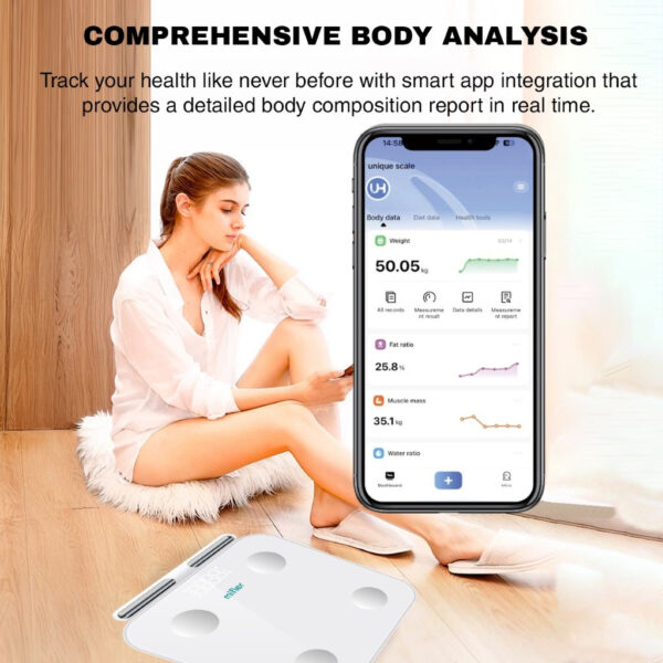 Mifier K90 Pro Smart Scale with Electrodes Smart Full Body Composition Analysis Scale Rechargeable Bluetooth