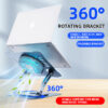 Glink ( NC72-BLACK ) Angle Adjustable 15.9-inch Aluminum Laptop Stand With Cooling Fan