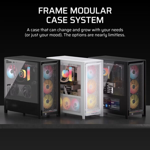 CORSAIR FRAME 5000D RS RGB Modular EATX Mid-Tower PC Case (RS140 x4)