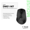 Dmes DMS1-M7 Wireless Mouse Bluetooth 5.3 Dual Mode 2.4GHz 2400 DPI Type C Rechargeable 6 Button for M*c Windows