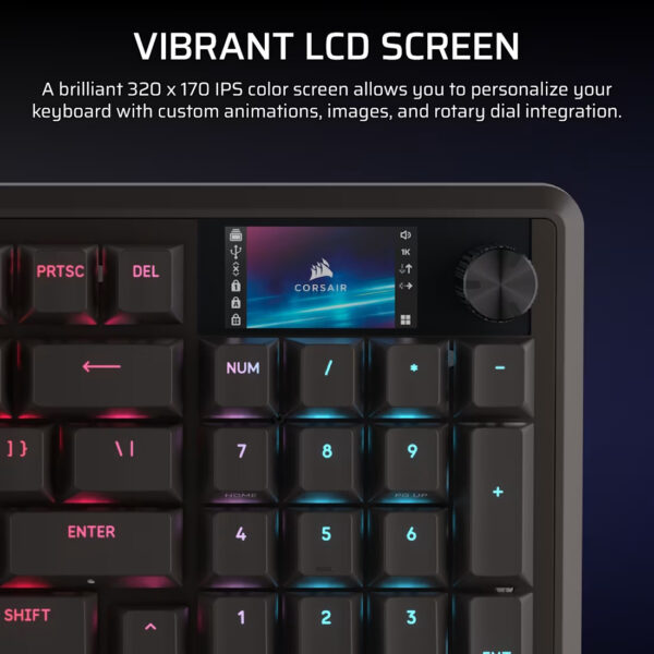 CORSAIR VANGUARD PRO 96 Magnetic Switch Gaming Keyboard, MGX Hyperdrive, Black