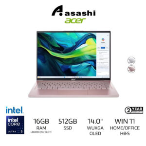 b270c9eed047e68b0c6e29d59ec641f8.jpeg Acer Swift Lite 14 SFL14-54M-51GA / 14 SFL14-54M-56QN Ultrabook (Intel® Core Ultra 5 processor 115U/16GB LDDR5X (No Slot)/512GB SSD/Intel Graphics/14" WUXGA OLED/Win11Home/Office Home 2024/2 Yrs/Acer Backpack)