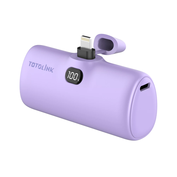 TOTOLINK iPuppy5000L 5000mAh Mini Digital Display Capsule Fast Charge Power Bank (Lightning)