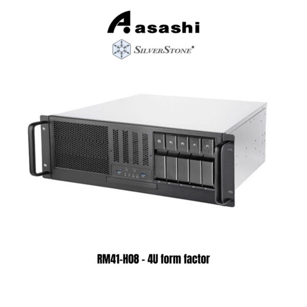 Silverstone RM41-H08 4U form factor 5 x 3.5” Hot-swappable and 3 x 5.25" server chassis