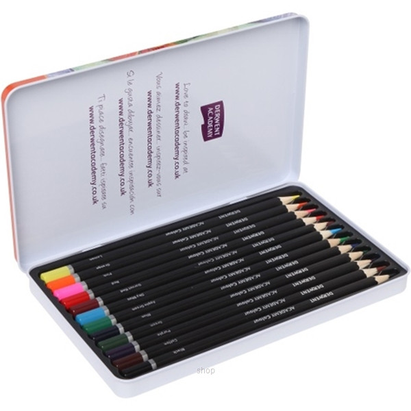 Derwent Academy Color Pencils 12 Tin - 2301937A