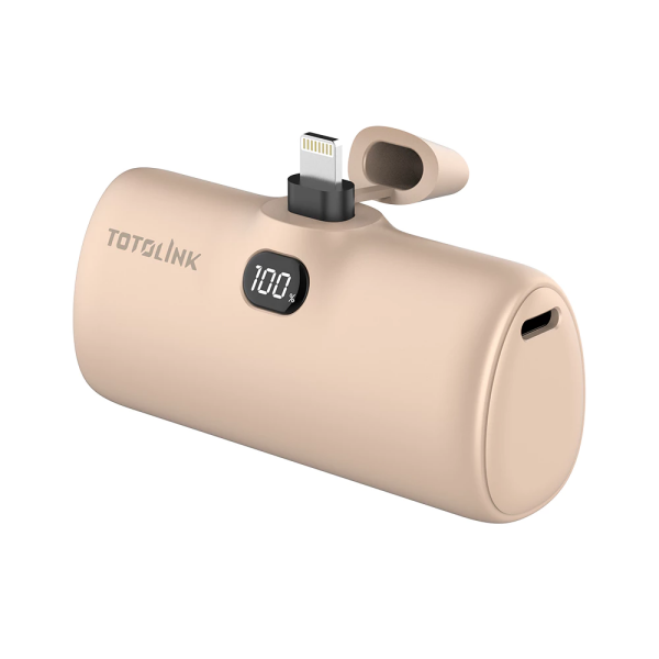 TOTOLINK iPuppy5000L 5000mAh Mini Digital Display Capsule Fast Charge Power Bank (Lightning)