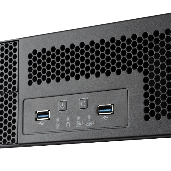 Silverstone RM23-502 2U dual 5.25" drive bay ATX rackmount industrial storage server chassis with USB 3.1 Gen1 interface