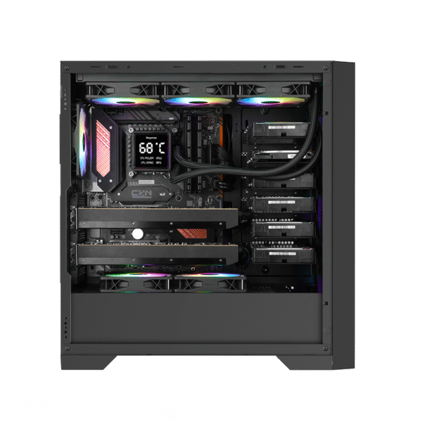 Segotep AERIS CS1 (Black) ATX Server Casing (Support 8 HDD)