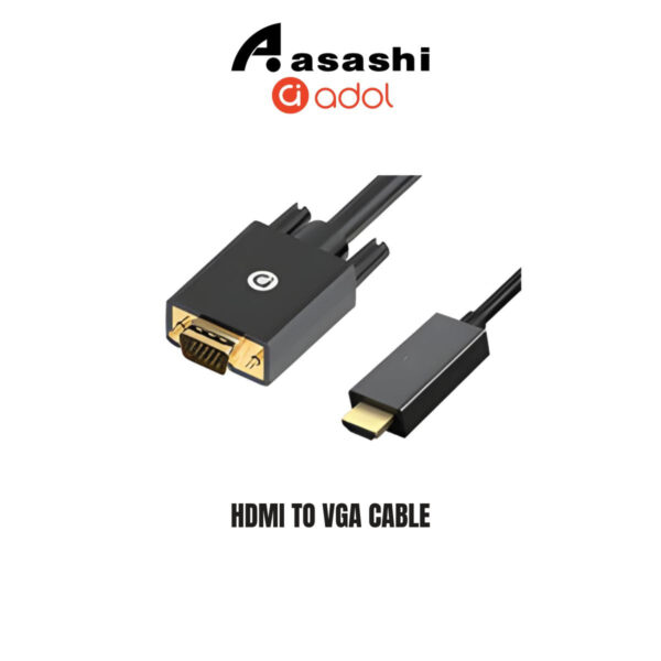 df976ff57e8e5151bbede78df1d687bf.jpeg ADOL HDMI to VGA Cable (1.8)M - 1080P@60Hz, PVC, HDMI Input to VGA Output