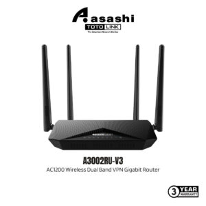 e8ea37b8aaa04cb1181f81c3229ec695.jpeg Totolink A3002RU-V3 AC1200 Wireless Dual Band VPN Gigabit Router