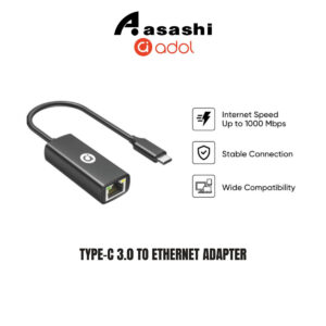 f689df6502176bf074367d3685548869.jpeg ADOL Type-C 3.0 to 1000Mbps Ethernet Adapter - USB-C to RJ45 Port, PVC, Gigabit LAN