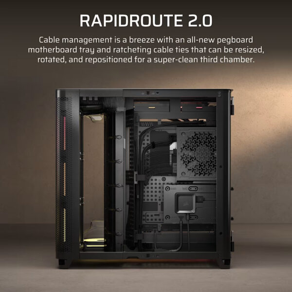 244e6eee87d07cd3e29940bf27029e1b.jpeg CORSAIR AIR 5400 LX-R ARGB (Black/White) Triple Chamber Mid-Tower PC Case (LX120R x3)