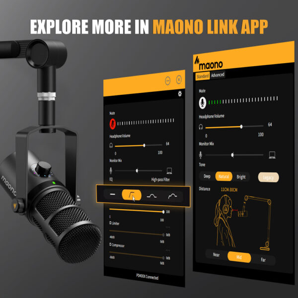 Maono PD400X USB/ XLR Professional Dynamic Microphone (1 yrs Limited Hardware Warranty)