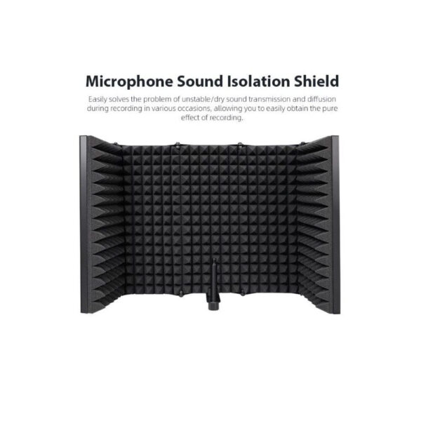 Maono AU-S05 5 Panel Microphone Shield for Panel Sound Absorbing Vocal Recording Dimension: 59*28*4.5CMFoam Thickness: 4CM