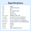 (3C Certified) Vention Velo 10000mAh 22.5W Power Bank with Built-in Detachable USB-C Cable