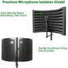 Maono AU-MIS50 2 Panel Microphone Shield for Panel Sound Absorbing Vocal Recording Dimention: 50*30*4.5CM Foam Thickness: 4CM