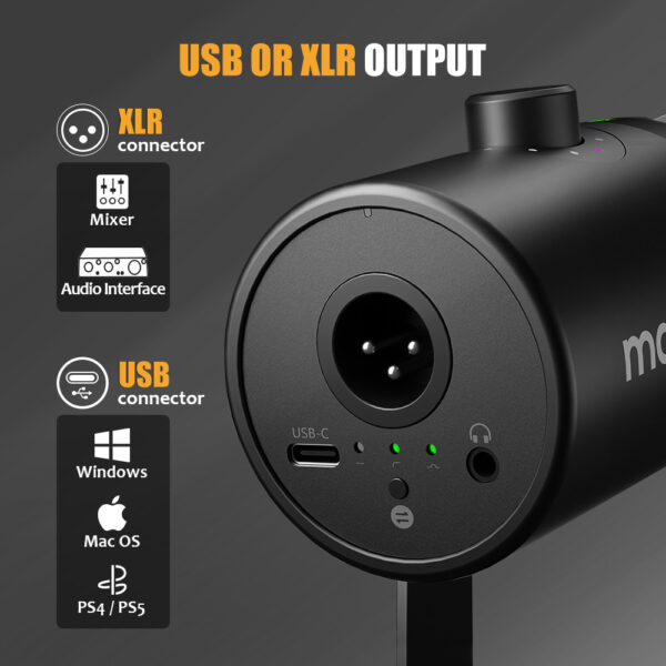 Maono PD400X USB/ XLR Professional Dynamic Microphone (1 yrs Limited Hardware Warranty)