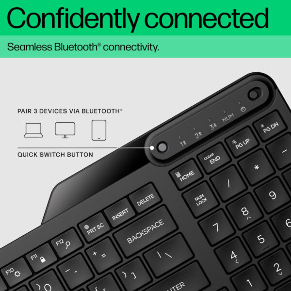 6f3ab0c004ea5264d12834bec90ea50d.jpeg HP 460 Multi-Device Bluetooth Keyboard Black 7N7B8AA