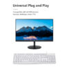 ACER EAK040 Wired Keyboard & Mouse Kit – English Version, Silent 3M Keypress, Anti-Skid Design, 1200 DPI, Durable UV Keycap Black / White
