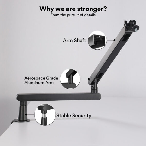 Maono BA92 Microphone Suspension Boom Arm Stand (1 yrs Limited Hardware Warranty)