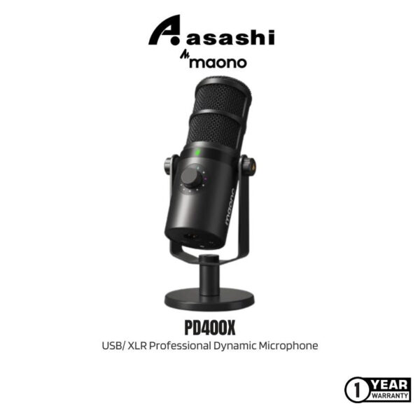 Maono PD400X USB/ XLR Professional Dynamic Microphone (1 yrs Limited Hardware Warranty)