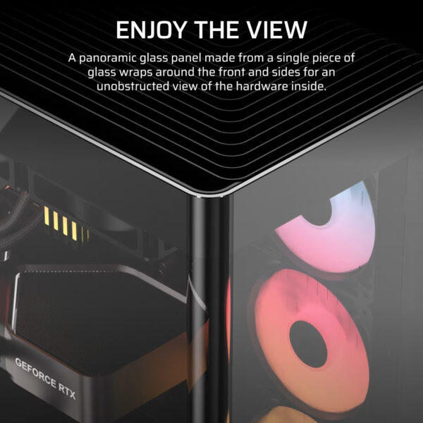 CORSAIR FRAME 4500X RS-R ARGB (Black/White) Panoramic Glass Mid-Tower PC Case (RS120R x3)
