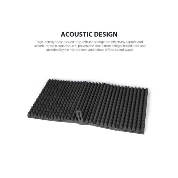 Maono AU-S05 5 Panel Microphone Shield for Panel Sound Absorbing Vocal Recording Dimension: 59*28*4.5CMFoam Thickness: 4CM