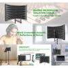 Maono AU-MIS50 2 Panel Microphone Shield for Panel Sound Absorbing Vocal Recording Dimention: 50*30*4.5CM Foam Thickness: 4CM