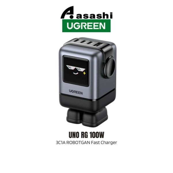 aa2f31a4fd02f61844244b5db145b68c.jpeg UGREEN UNO RG 100W 3C1A ROBOTGAN Fast Charger (Grey) UG-X688-45648B