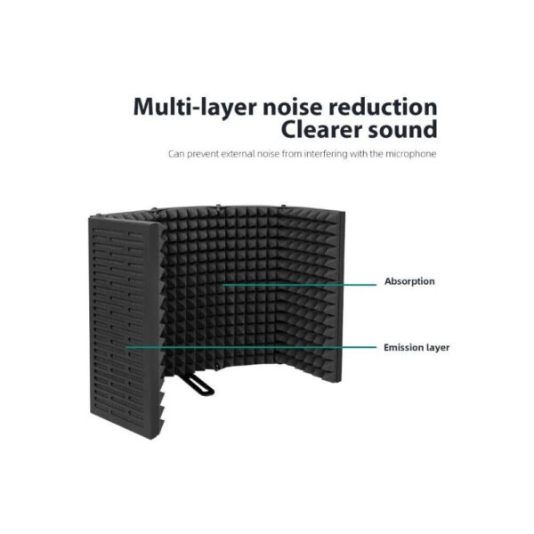Maono AU-S05 5 Panel Microphone Shield for Panel Sound Absorbing Vocal Recording Dimension: 59*28*4.5CMFoam Thickness: 4CM