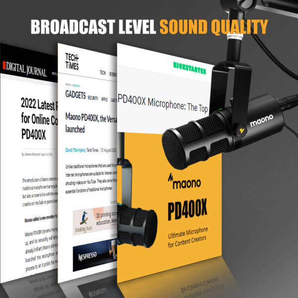 Maono PD400X USB/ XLR Professional Dynamic Microphone (1 yrs Limited Hardware Warranty)