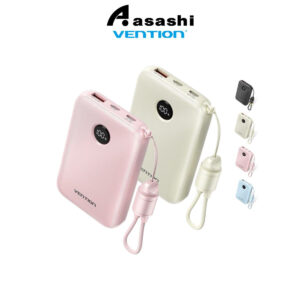 b4f7b42755bb03190ba5f50678cc7912.jpeg (3C Certified) Vention Velo 10000mAh 22.5W Power Bank with Built-in Detachable USB-C Cable