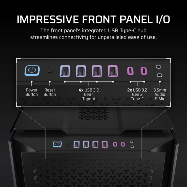 CORSAIR iCUE LINK 9000D AIRFLOW (Black/White) Super-Tower Case