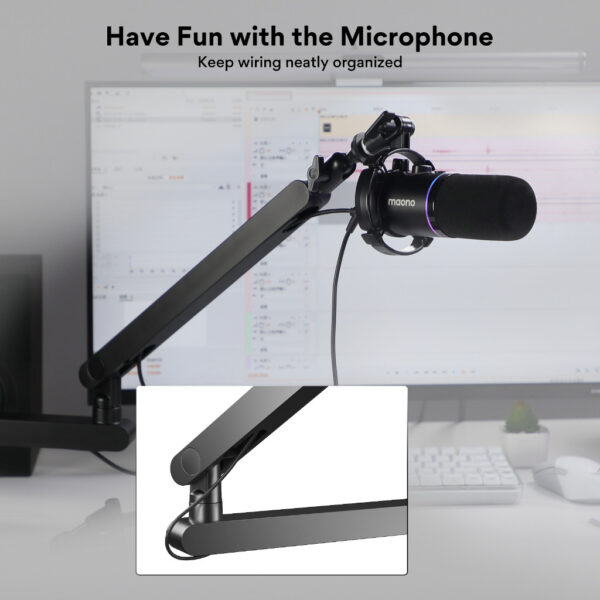 Maono BA92 Microphone Suspension Boom Arm Stand (1 yrs Limited Hardware Warranty)