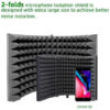 Maono AU-MIS50 2 Panel Microphone Shield for Panel Sound Absorbing Vocal Recording Dimention: 50*30*4.5CM Foam Thickness: 4CM