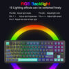 AULA F87 Gasket Mechanical Keyboard 87 Key RGB Tri-Mode Wired Bluetooth 2.4G Gasket Structure Hot-swap Gaming Keyboard