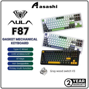 c956d31cb72f9d6fc0cbaab27fe0432d.jpeg AULA F87 Gasket Mechanical Keyboard 87 Key RGB Tri-Mode Wired Bluetooth 2.4G Gasket Structure Hot-swap Gaming Keyboard