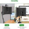 Maono AU-MIS50 2 Panel Microphone Shield for Panel Sound Absorbing Vocal Recording Dimention: 50*30*4.5CM Foam Thickness: 4CM