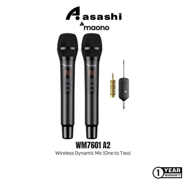 Maono WM7601 A2 Wireless Dynamic Mic (One to Two) (1 yrs Limited Hardware Warranty)