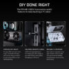 CORSAIR FRAME 4500X RS-R ARGB (Black/White) Panoramic Glass Mid-Tower PC Case (RS120R x3)