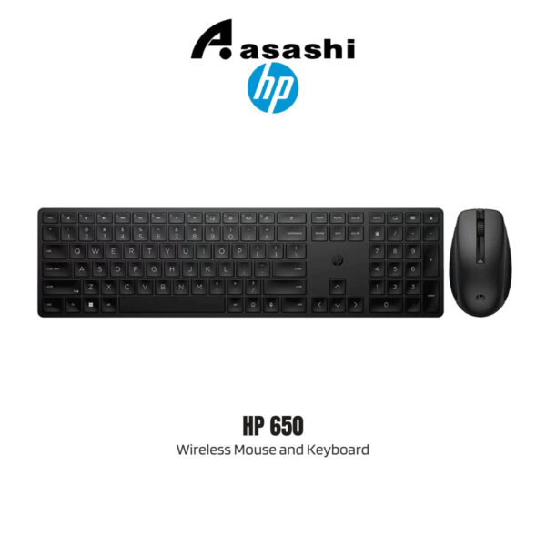 HP 650 Wireless Mouse and Keyboard Combo Low Profile Key, Programmable, Adjustable Tilt-1 Year Warranty 4R013AA 4R016AA