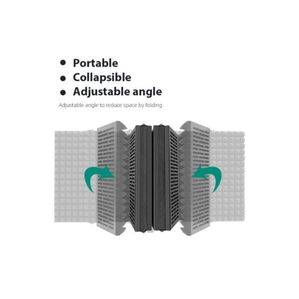 Maono AU-S05 5 Panel Microphone Shield for Panel Sound Absorbing Vocal Recording Dimension: 59*28*4.5CMFoam Thickness: 4CM