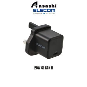 0482cb6e8f8862a4093dd7f23a7eaf63.jpeg Elecom 20W C1 GAN ll Charger Adapter - Black MPA-ACAS05BFBK