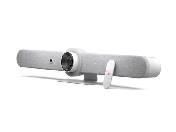 Logitech Rally Bar - White (960-001324) + Logitech TAP with Cat5e Kit 939-001950